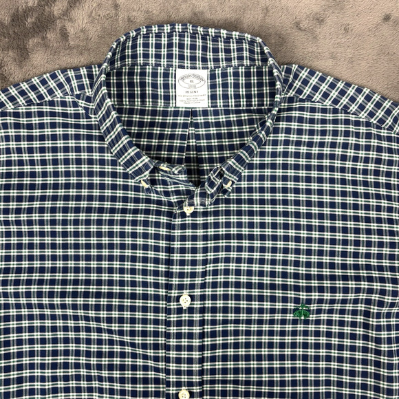 Brooks Brothers Regent Non-Iron Gingham Check Dress Shirt XL - Picture 3 of 5